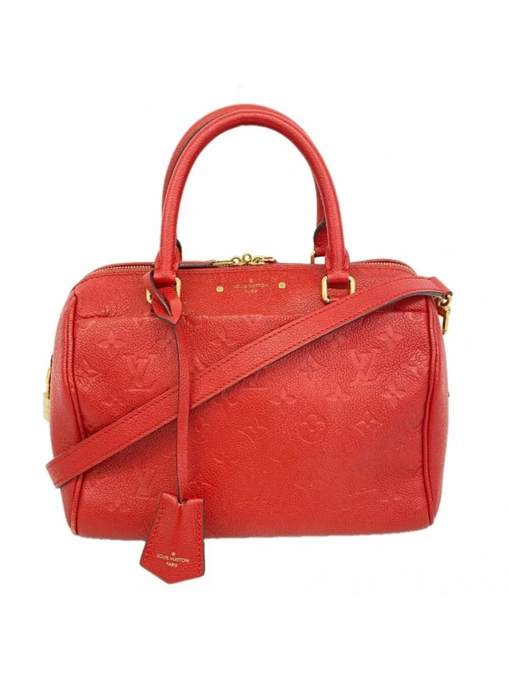 Louis Vuitton Handbag Monogram Empreinte Speedy Bandouliere 25 NM Cerise 2-Way